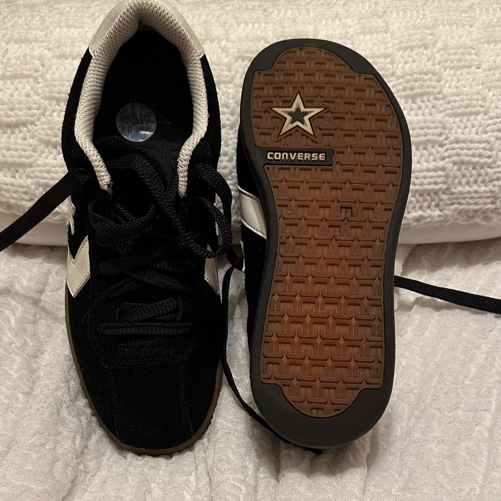 Converse Black and White Sneakers with Star Detail